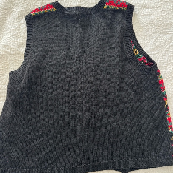 Vintage Grandma Core Style Christmas Sweater Vest - Picture 4 of 4